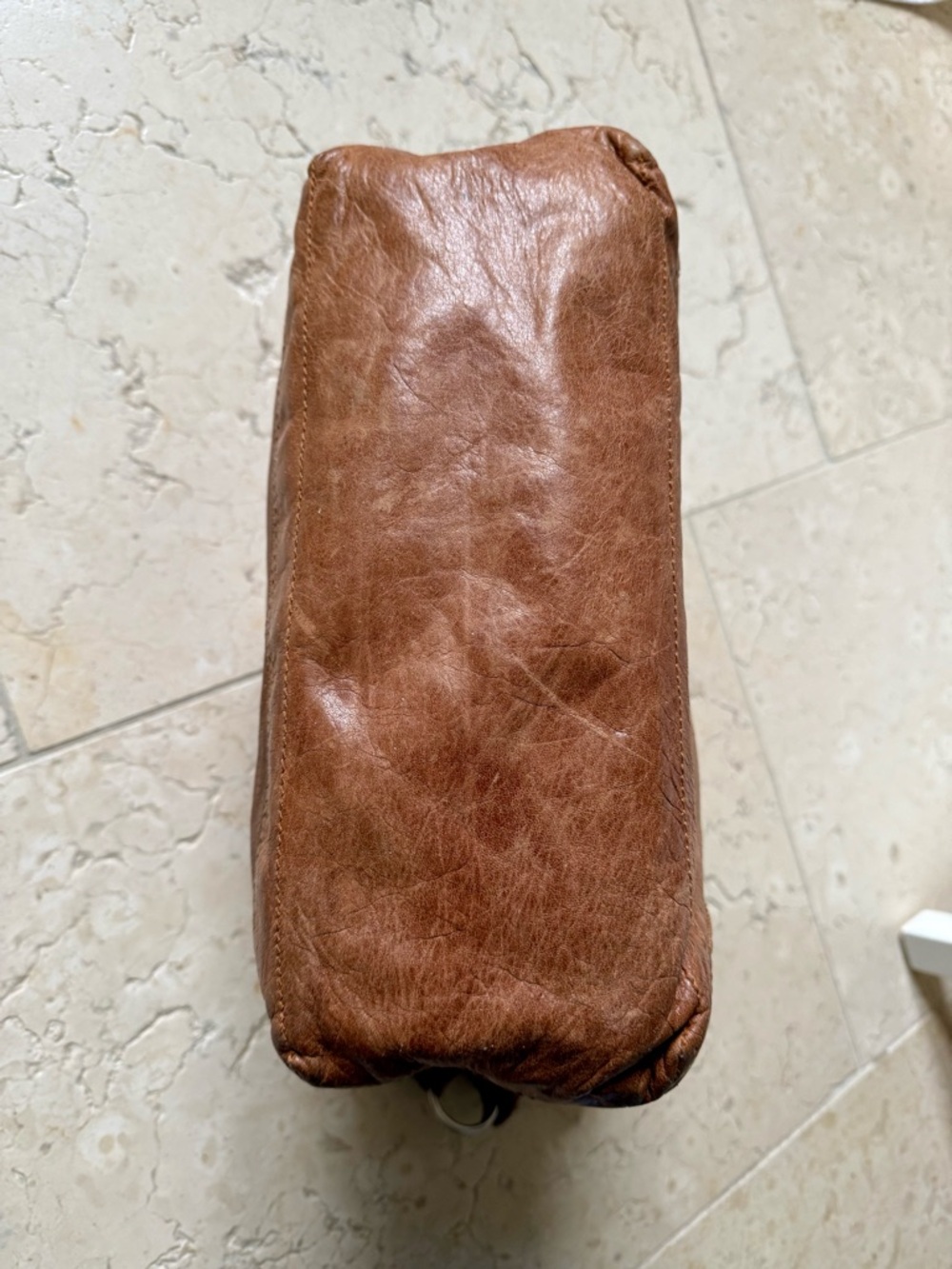 Balenciaga Vintage Motocross Brogue Day Hobo Bag, Brown Leather, FLAWS - Picture 7 of 16